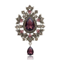 Alloy Glass Pendant Brooch Pin For Versatile Clothing Decoration view 5