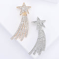 Alloy Rhinestone Star Tassel Brooch Scarf Clip For Clothing Decor view 1