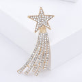 Alloy Rhinestone Star Tassel Brooch Scarf Clip For Clothing Decor view 6