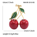 Alloy Cherry Fruit Brooch Pin For Fashion Clothing Decoration view 4