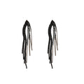 Metal Full Rhinestone Tassel Drop Earrings Fashion OL Statement Dangle Jewelry view 5