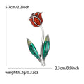 Alloy Enamel Rose Brooch Pin For Fashion Lapel Decoration view 5