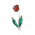 Alloy Enamel Rose Brooch Pin For Fashion Lapel Decoration view 2