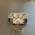 Classic Four Prong Princess Square Zircon Wedding Ring For Women Bridal Jewelry Accessory view 3