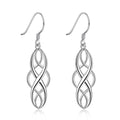 Fashion OL Hollow Twisted Geometric Long Drop Earrings Minimalist Creative Women Ear Jewelry view 1