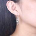 Fashion OL Hollow Twisted Geometric Long Drop Earrings Minimalist Creative Women Ear Jewelry view 2