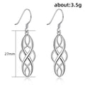 Fashion OL Hollow Twisted Geometric Long Drop Earrings Minimalist Creative Women Ear Jewelry view 5