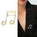 Smooth Alloy Music Note Brooch Pin For Suit Lapel Accessories view 2