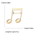 Smooth Alloy Music Note Brooch Pin For Suit Lapel Accessories view 5
