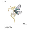 Alloy Acrylic Rhinestone Flower Fairy Brooch Pin For Coats view 5