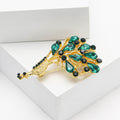 Alloy Rhinestone Peacock Brooch For Vintage Suits Shawls And Apparel view 3