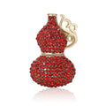 Alloy Rhinestone Gourd Brooch Pin For Women's Suits And Cardigans view 5