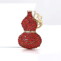 Alloy Rhinestone Gourd Brooch Pin For Women's Suits And Cardigans view 2