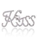 Alloy Rhinestone Letter Brooch Pin For Cute Clothing Decoration view 1
