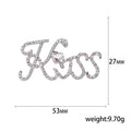 Alloy Rhinestone Letter Brooch Pin For Cute Clothing Decoration view 5