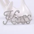 Alloy Rhinestone Letter Brooch Pin For Cute Clothing Decoration view 6