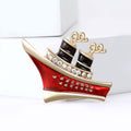 Alloy Enamel Ship Brooch For Men's Fashion Apparel view 4