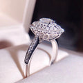 Luxury Full Diamond Zircon Statement Ring For Women European American Sparkling Fashion Jewelry view 3