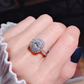 Luxury Full Diamond Zircon Statement Ring For Women European American Sparkling Fashion Jewelry view 4