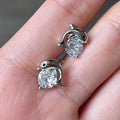 Micro Paved Zircon Dolphin Stud Earrings European Style Fashion Ear Jewelry For Women view 4