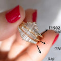 Minimalist Sparkling Zircon Index Finger Ring, Light Luxury Stackable Fashion Jewelry view 5