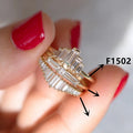 Minimalist Sparkling Zircon Index Finger Ring, Light Luxury Stackable Fashion Jewelry view 2