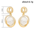 3D Geometric Imitation Cat Eye Stone Drop Earrings For Women, Korean Style Fashion Ear Jewelry view 5