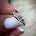 Creative Square Diamond Inlaid Ring European American Minimalist Women's Fashion Jewelry view 3