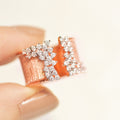 Luxury Micro Pave Zircon Gold Plated Unisex Ring, Wedding Party Finger Jewelry Accessory view 6