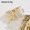 Luxury Micro Pave Zircon Gold Plated Unisex Ring, Wedding Party Finger Jewelry Accessory view 5