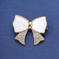 Alloy Rhinestone Bow Brooch Pin For Coats And Apparel view 4