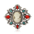 Vintage Palace Style Alloy Lady Head Brooch Pin For Women's Apparel view 5