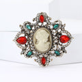 Vintage Palace Style Alloy Lady Head Brooch Pin For Women's Apparel view 1