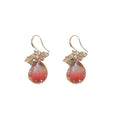 Korean Style Metal Zircon Butterfly Teardrop Drop Earrings For Women Light Luxury Jewelry view 5