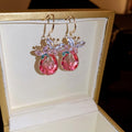 Korean Style Metal Zircon Butterfly Teardrop Drop Earrings For Women Light Luxury Jewelry view 1