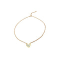 Korean Japanese Stainless Steel Heart Pendant Necklace Sweet Minimalist Clavicle Chain for Women view 5