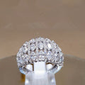 Luxury Starry Full Pave Zircon Copper Ring For Women, Light Luxury Fashion Jewelry Accessory view 1