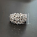 Luxury Starry Full Pave Zircon Copper Ring For Women, Light Luxury Fashion Jewelry Accessory view 3