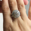 Super Sparkly Full Pave Zircon Vintage Wedding Ring For Women European American Bridal Accessory view 2