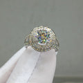 Super Sparkly Full Pave Zircon Vintage Wedding Ring For Women European American Bridal Accessory view 3
