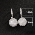 Luxury Full Pave High Quality Zircon Hollow Geometric Round Drop Earrings For Commuter Wear view 5
