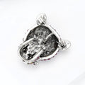 Handmade Alloy Rhinestone Leopard Head Brooch Pin For Fashion Accessories view 4