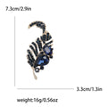 Alloy Rhinestone Leaf Brooch Pin For Blazer And Cardigan Decoration view 4
