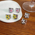 Vintage Sweet Irregular Geometric Wrinkled Alloy Enamel Daisy Flower Stud Women Fashion Earrings view 1