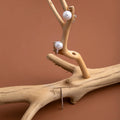 Elegant Korean Style Pearl Chain Tassel Ear Cuff Clip On Two Way Front Back Alloy Earrings view 2