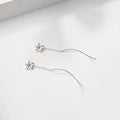 Five Petal Plumeria Flower Short Drop Earrings Plain Wavy Ear Thread Fresh Women Jewelry view 4