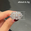 Creative Colorful Gemstone Series Full Pave Zircon Ring European Style Fashion Jewelry view 5