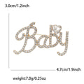 Alloy Rhinestone Baby Letter Brooch For Womens Fashion Clothing view 6