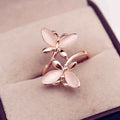 Summer Versatile Faux Cat Eye Stone Flower Ring, Light Luxury Fashion Niche Index Finger Jewelry view 1