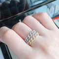 Unisex Fashion Chain Zircon Ring Simple Designer Versatile Niche Trendy Finger Jewelry view 3